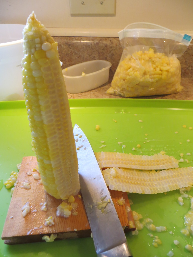 slice corn