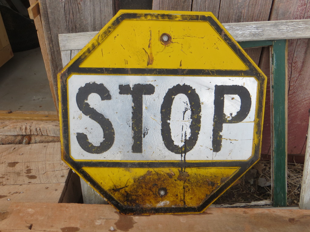 vintage stop sign