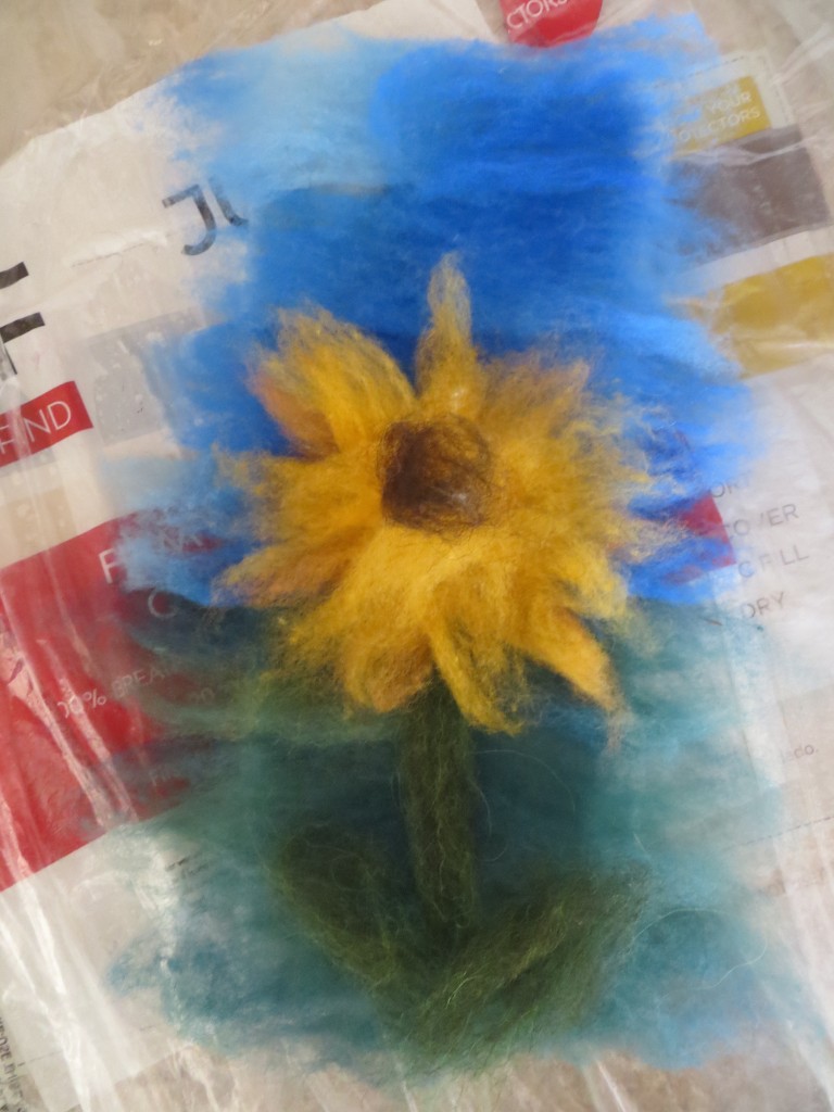 felted sunflower
